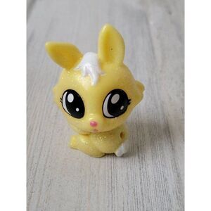 XO yellow glitter bunny rabbit Easter toy figure